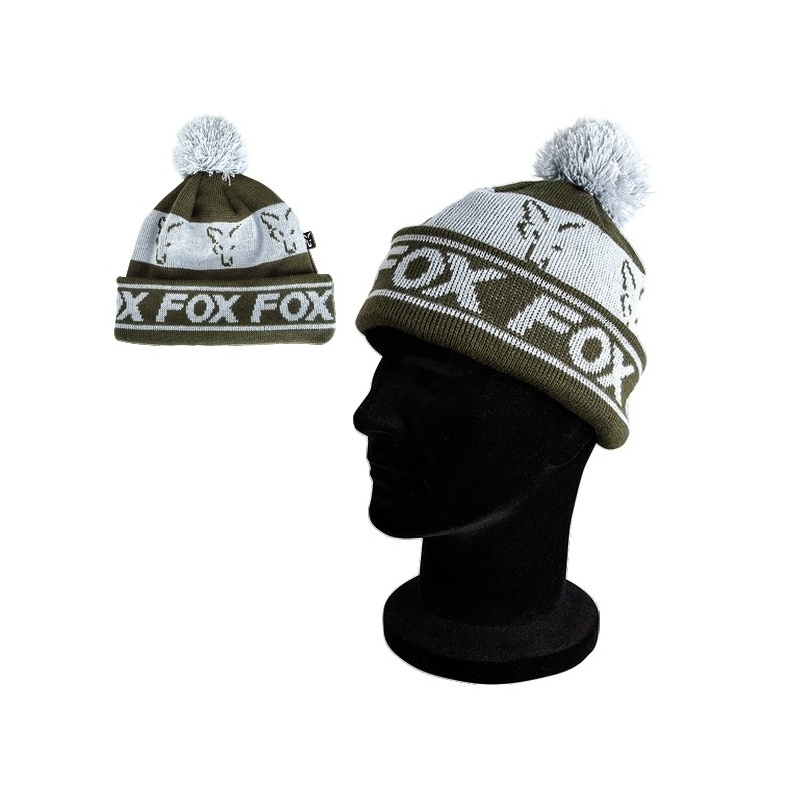 Czapka Green/Silver - Lined Bobble Hat - Fox CPR990