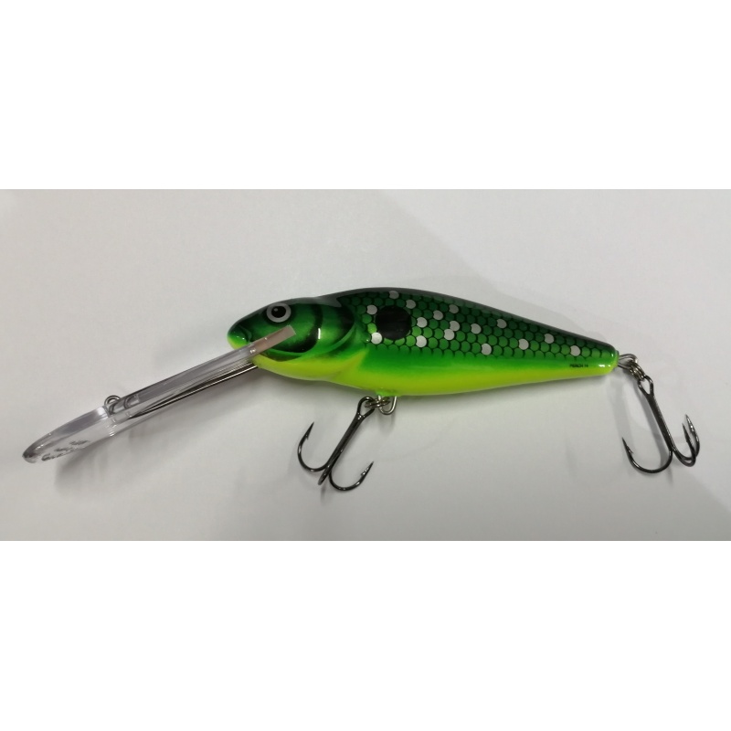 PERCH FLOATING - 14cm Wobler Salmo Fluoro Green